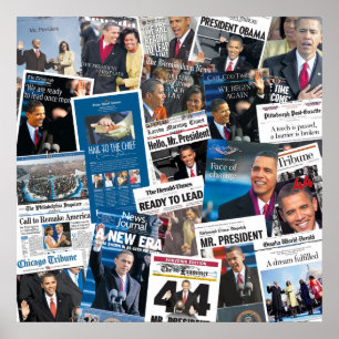 Obama Inauguration Newspaper Poster