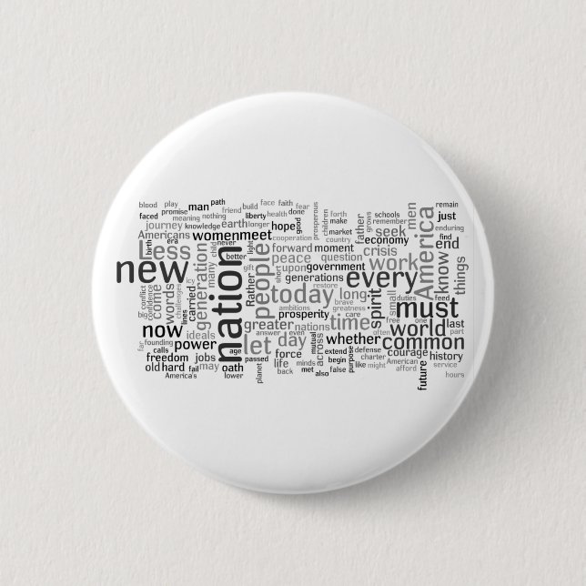 Obama Inauguration Speech Button (Front)