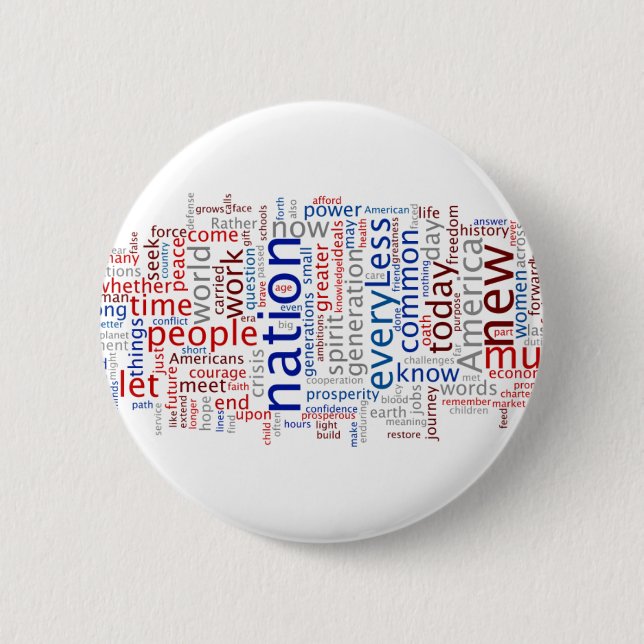 Obama Inauguration Speech Button (Front)