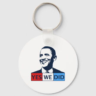 Obama Inauguration Yes We Did Keychain