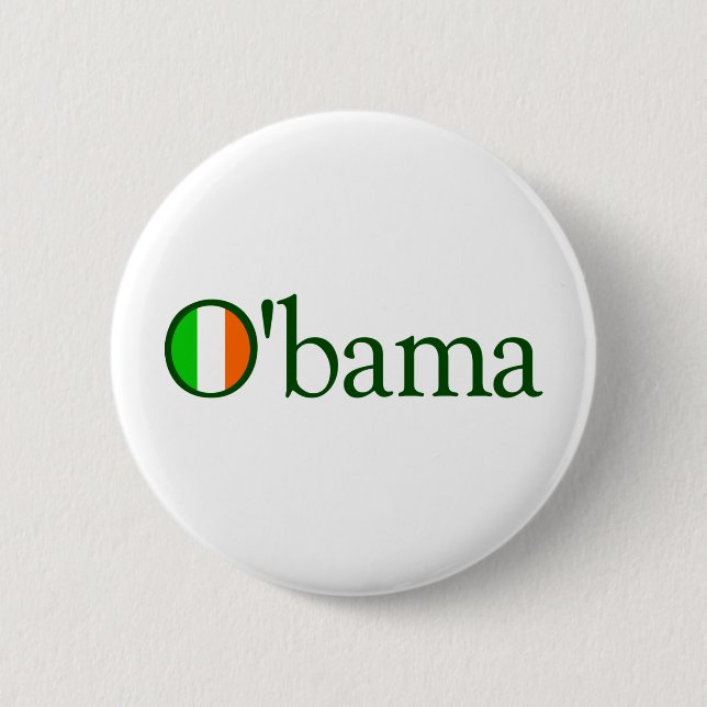 Obama Irish Pinback Button (Front)