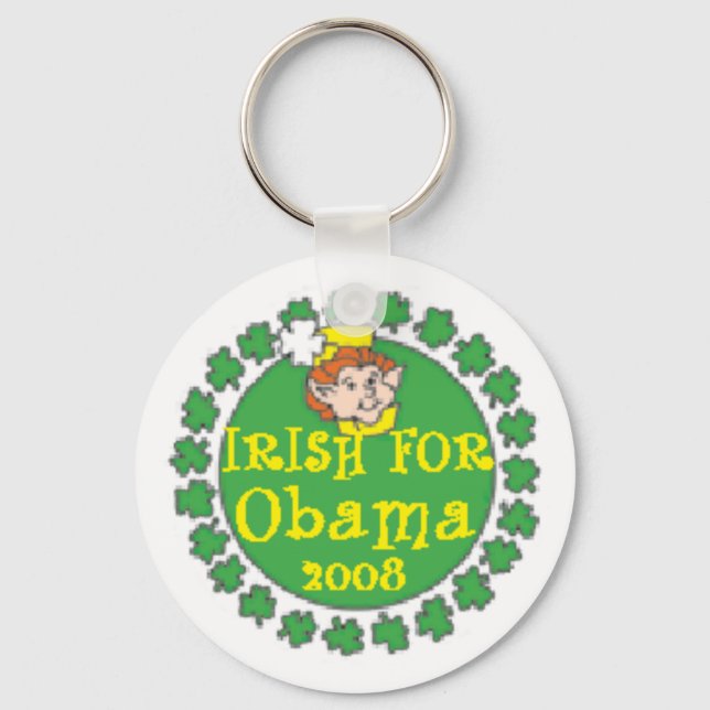 Obama Irish St. Patrick's Day Keychain (Front)