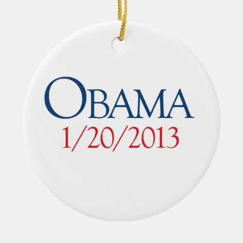 OBAMA JANUARY 20 _png Ceramic Ornament