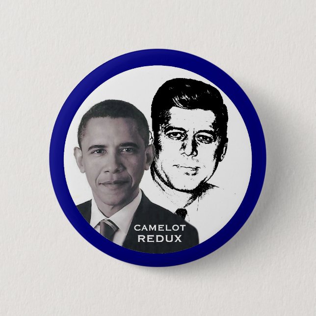 Obama & JFK Pinback Button (Front)