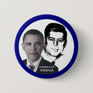 Obama & JFK Pinback Button
