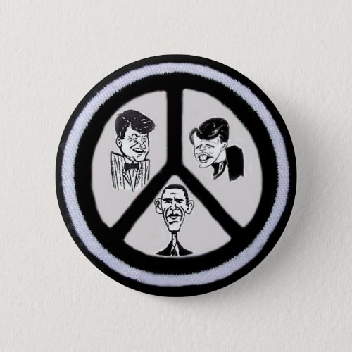ObamaJFKRFK Peace Button