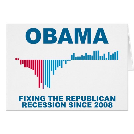 Obama Job Growth Graph Cards (Front Horizontal)