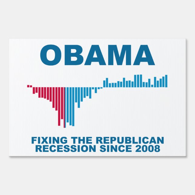 Obama Job Growth Graph Sign (Front)
