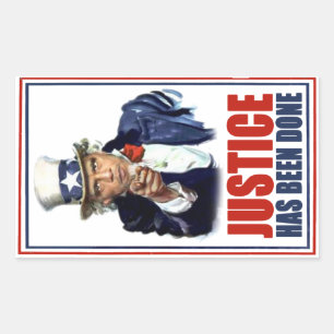 Obama Justice has been done Bin Laden Killed Rectangular Sticker
