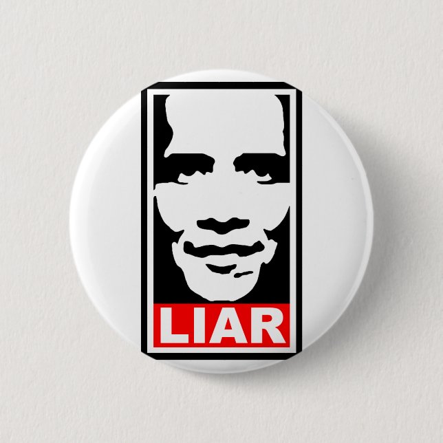 Obama: Liar Button (Front)