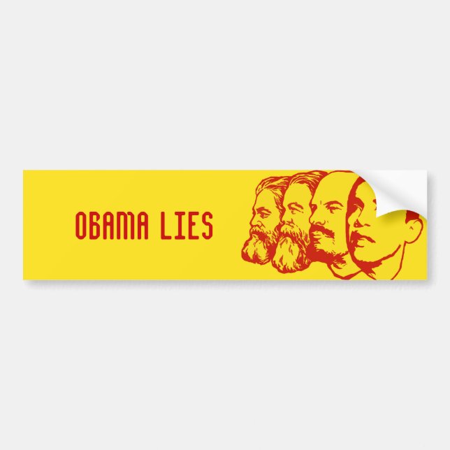 OBAMA LIES bumper sticker (Front)