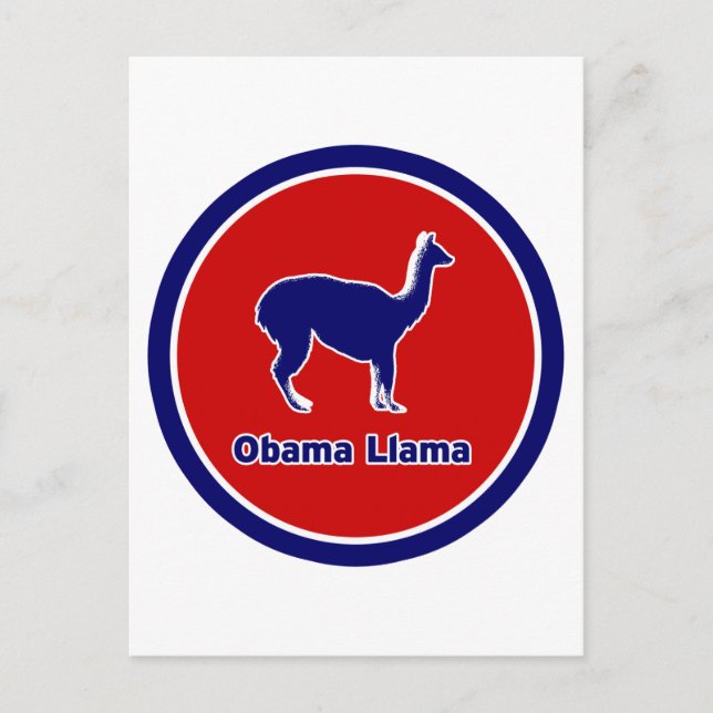 Obama Llama Postcard (Front)