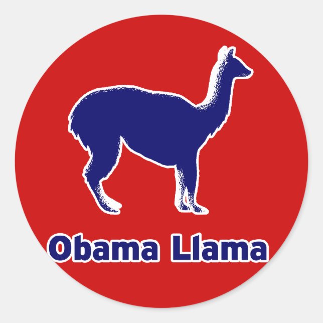 Obama Llama Sticker (Front)