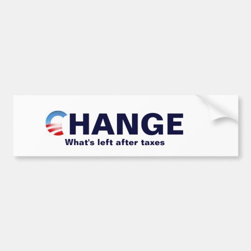 obama logo Change Whats left after Bumper Sticker