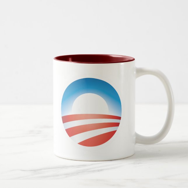 Obama logo Two-Tone coffee mug (Right)