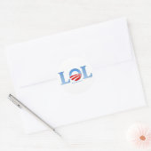 Obama LOL Classic Round Sticker (Envelope)