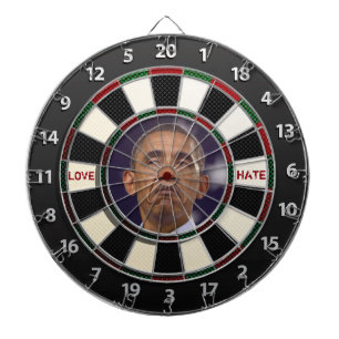 Obama LOVE or HATE Dartboard With Darts