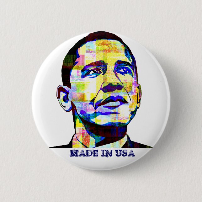 Obama - Made in USA Button (Front)