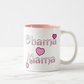 Obama Mama 3 Pink Hearts Mug