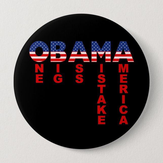 Obama Mistake 1 Pinback Button (Front)