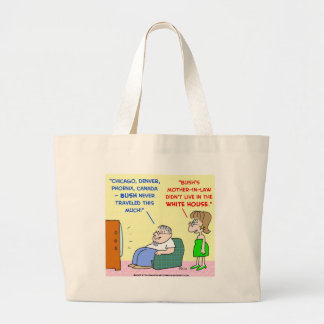 Obama mother-in-law travel white house large tote bag