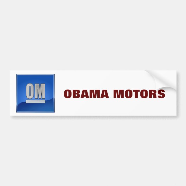 OBAMA MOTORS BUMPER STICKER (Front)