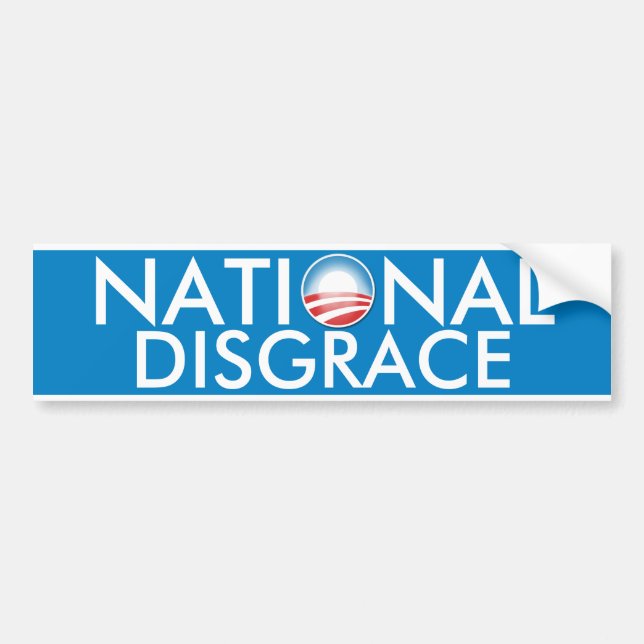 Obama National Disgrace Bumper Sticker (Front)