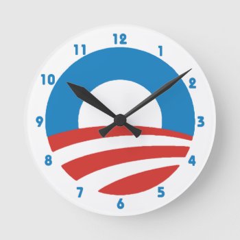 Obama 'o' Logo Wall Clock by zarenmusic at Zazzle