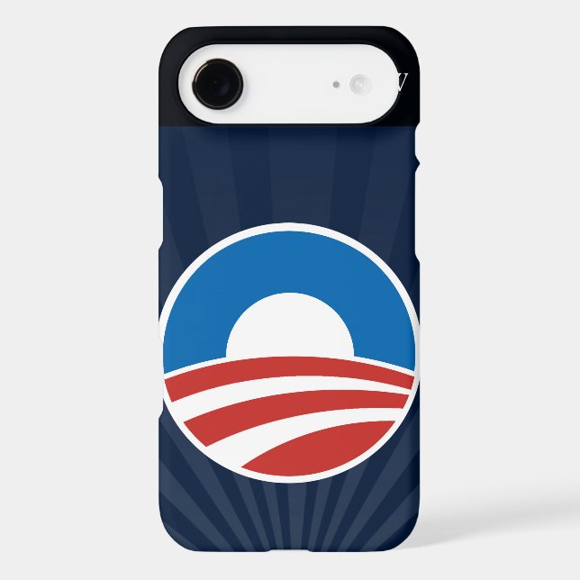 Obama-O Logo with Blue Case-Mate iPhone Case (Back)