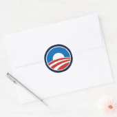 Obama-O Logo with Blue Classic Round Sticker (Envelope)