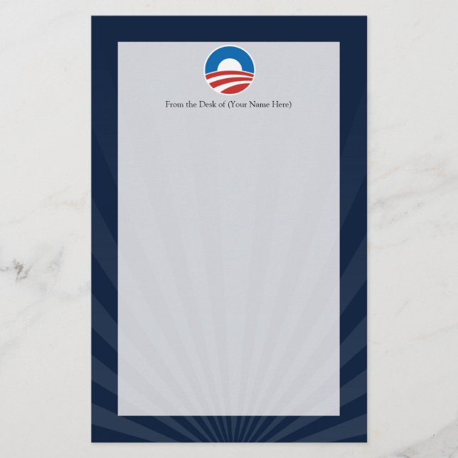 Obama-O Logo with Blue Stationery (Front)
