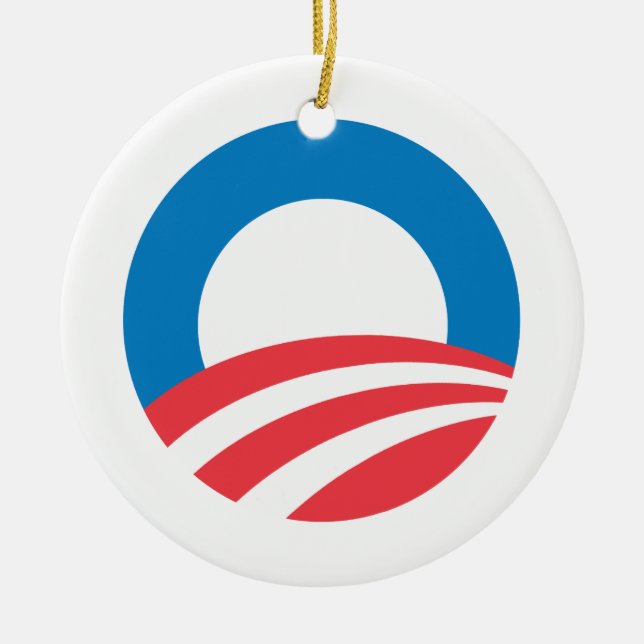 OBAMA_O_ -.png Ceramic Ornament (Front)