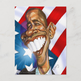 Obama Omage color postcard