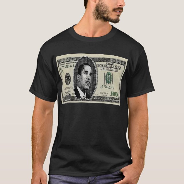 Obama on $100 bill T-Shirt (Front)
