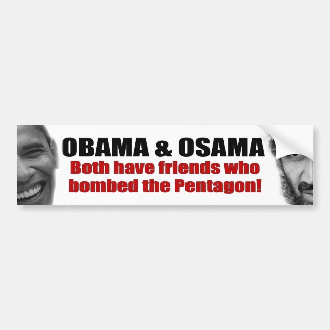 Obama & Osama Bumper Sticker (Front)