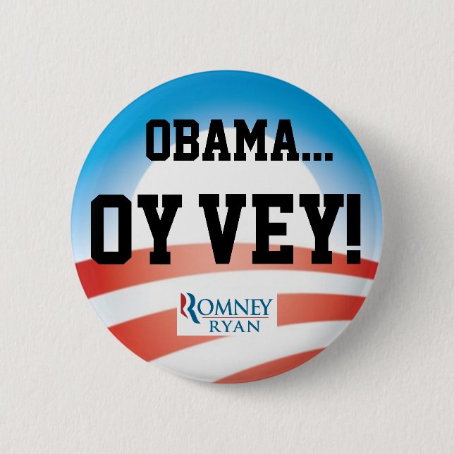 OBAMA OY VEY BUTTON (Front)