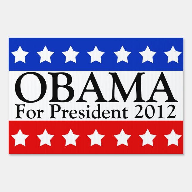 Obama Patriotic Political Yard Sign (Front)