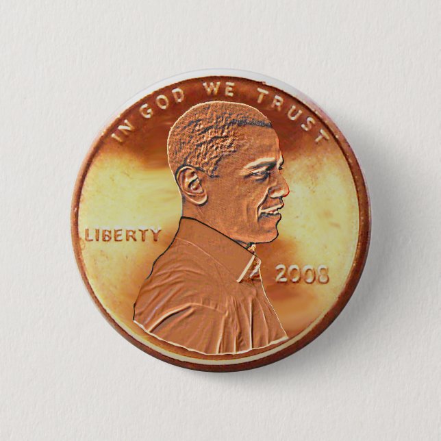 Obama Penny Button (Front)