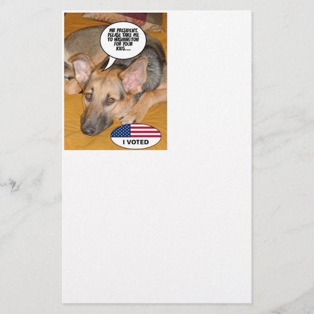 Obama Pet/Whitehouse Humor Stationery (Front)