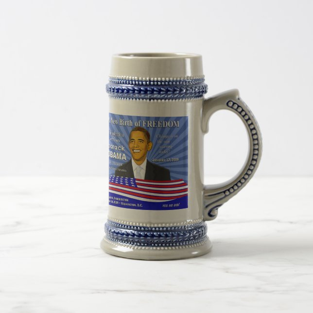 Obama Philadelphia Commemorative Stein (Right)