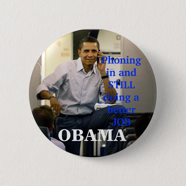 obama phone, OBAMA, Button (Front)