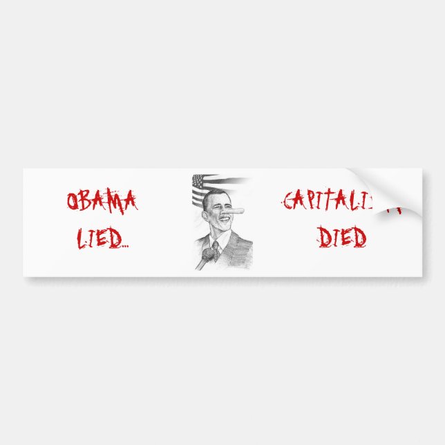 Obama - Pinocchio, Bumper Sticker (Front)