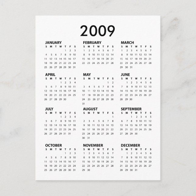 Obama Pocket Calendar - Inauguration Crowd Postcard (Front)