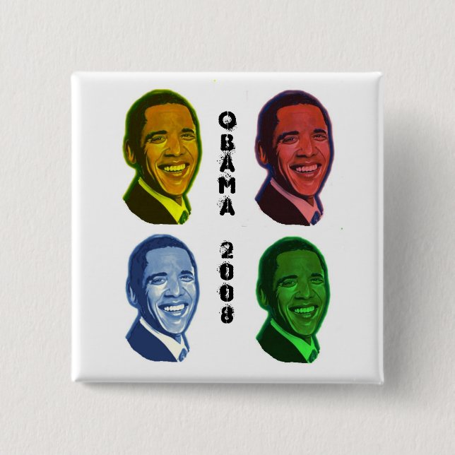 Obama Pop Art Button (Front)