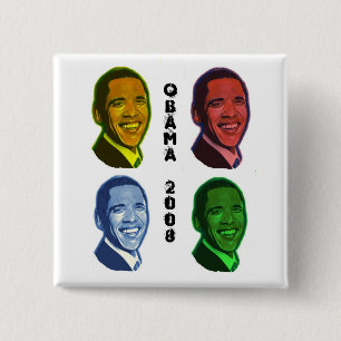 Obama Pop Art Button