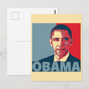 OBAMA POP ART POSTCARD