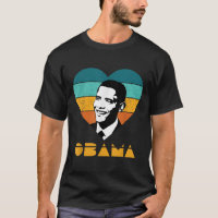 Obama Portrait Retro Vintage Heart