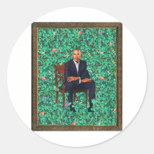 Obama Portrait Tee _1 Classic Round Sticker