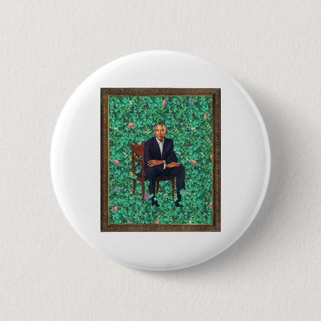 Obama Portrait Tee  Button (Front)