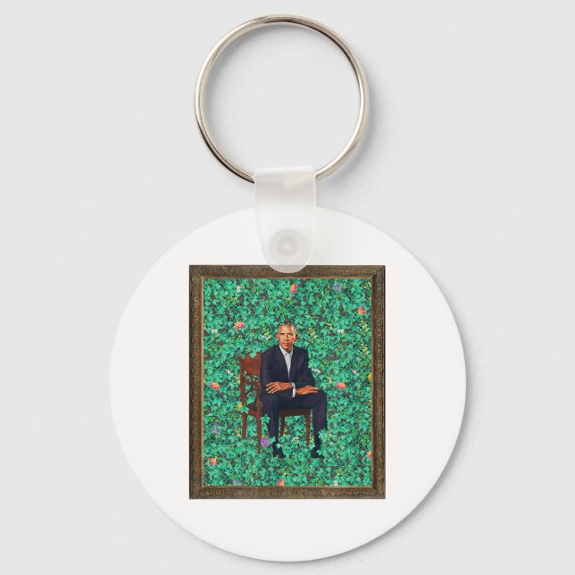 Obama Portrait Tee  Keychain (Front)